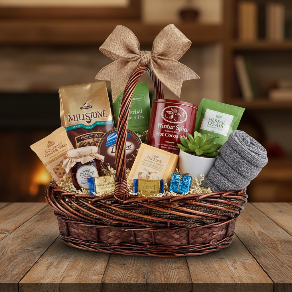 coffee and chocolate gift baskets